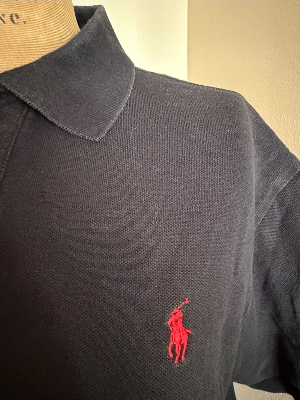 Polo Ralph Lauren Slim Fit Navy Polo Shirt Red Pony XL